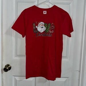 NWOT Handcrafted Santa Love Christmas Shirt Small